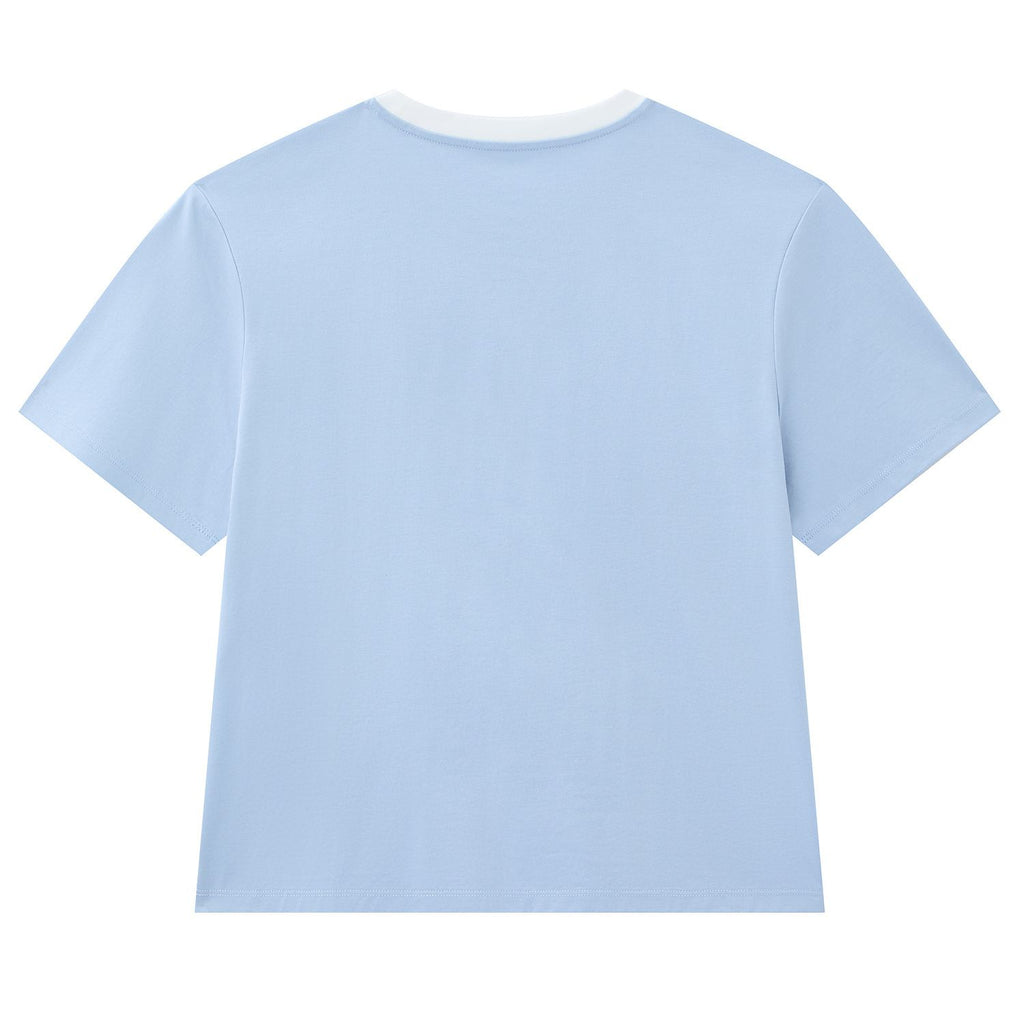 Women's Chiikawa Subdued Blue Boyfriend Fit Graphic Tee