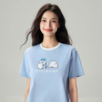 Women's Chiikawa Subdued Blue Boyfriend Fit Graphic Tee