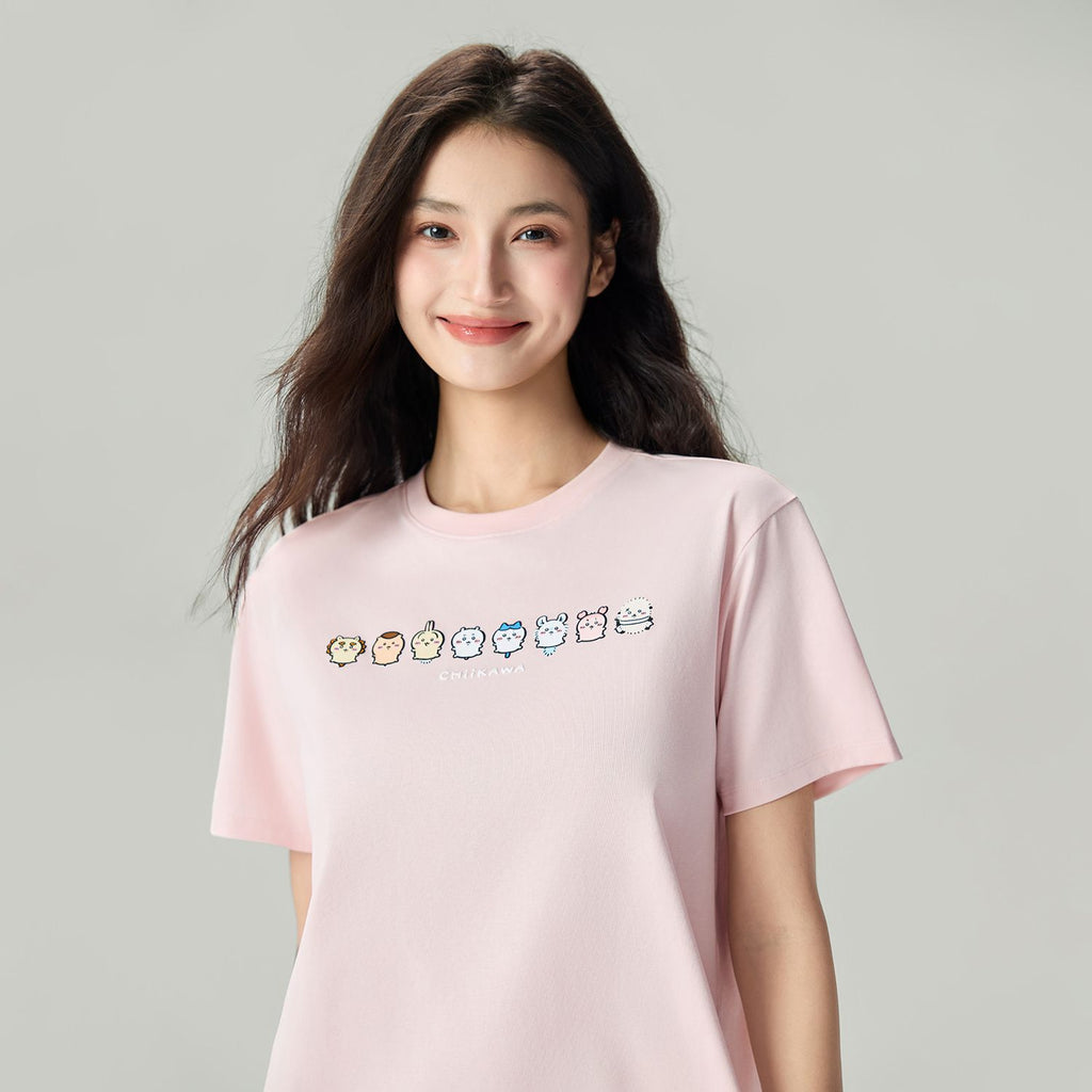 Women's Chiikawa Pearl Amethyst Crew Neck Boyfriend Tee