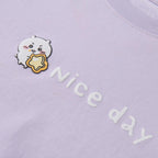 Women's Chiikawa Orchid Petal "Nice Day" Boyfriend Tee