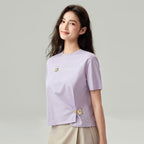Women's Chiikawa Orchid Petal "Nice Day" Boyfriend Tee