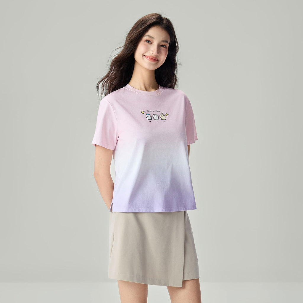 Women Chiikawa Cotton Boyfriend Graphic Tee
