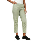 Women Linen-Cotton Tapered Pants - Elastic Waist, Mid-Rise Comfort