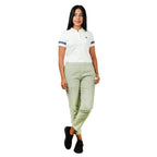 Women Linen-Cotton Tapered Pants - Elastic Waist, Mid-Rise Comfort