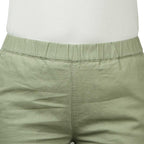 Women Linen-Cotton Tapered Pants - Elastic Waist, Mid-Rise Comfort