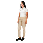 Women Linen-Cotton Tapered Pants - Elastic Waist, Mid-Rise Comfort