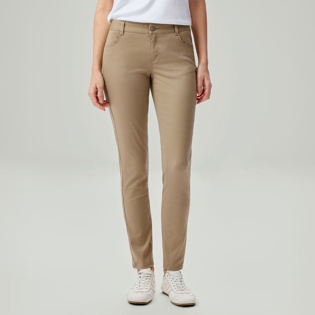 Women’s High-Waist Twill Regular Tapered Fit Pant
