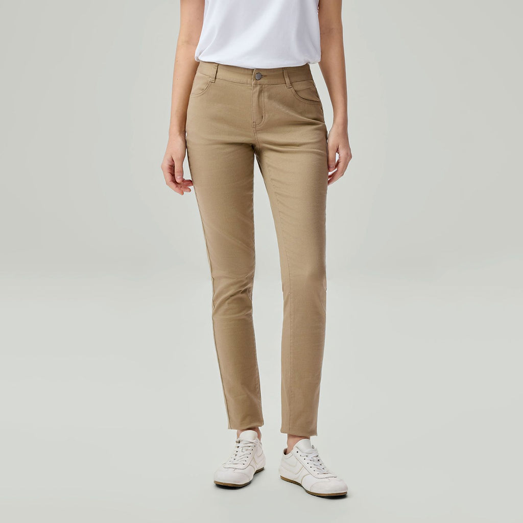 Women’s Mid-Rise Slim Tapered Stretch Twill Pants