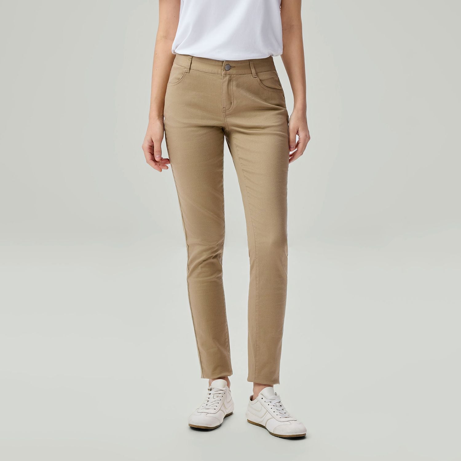 Women’s Mid-Rise Slim Tapered Stretch Twill Pants