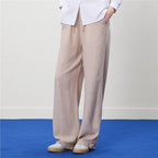 Women's Wide Leg Linen-Viscose Pants