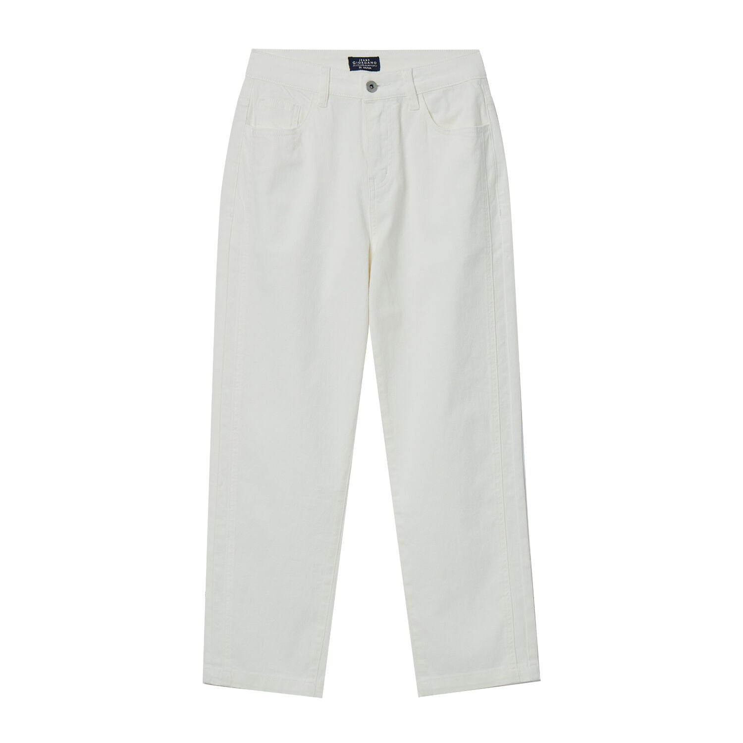 Women's High-Waist Relaxed Tapered Twill Jeans - Cotton Spandex Comfort