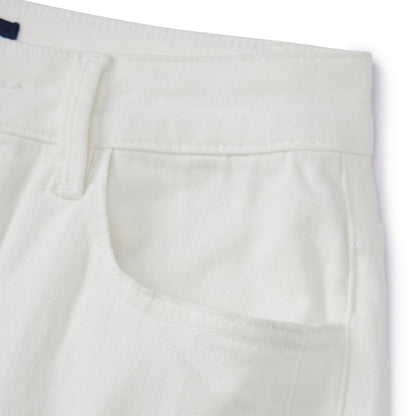 Women's High-Waist Relaxed Tapered Twill Jeans - Cotton Spandex Comfort