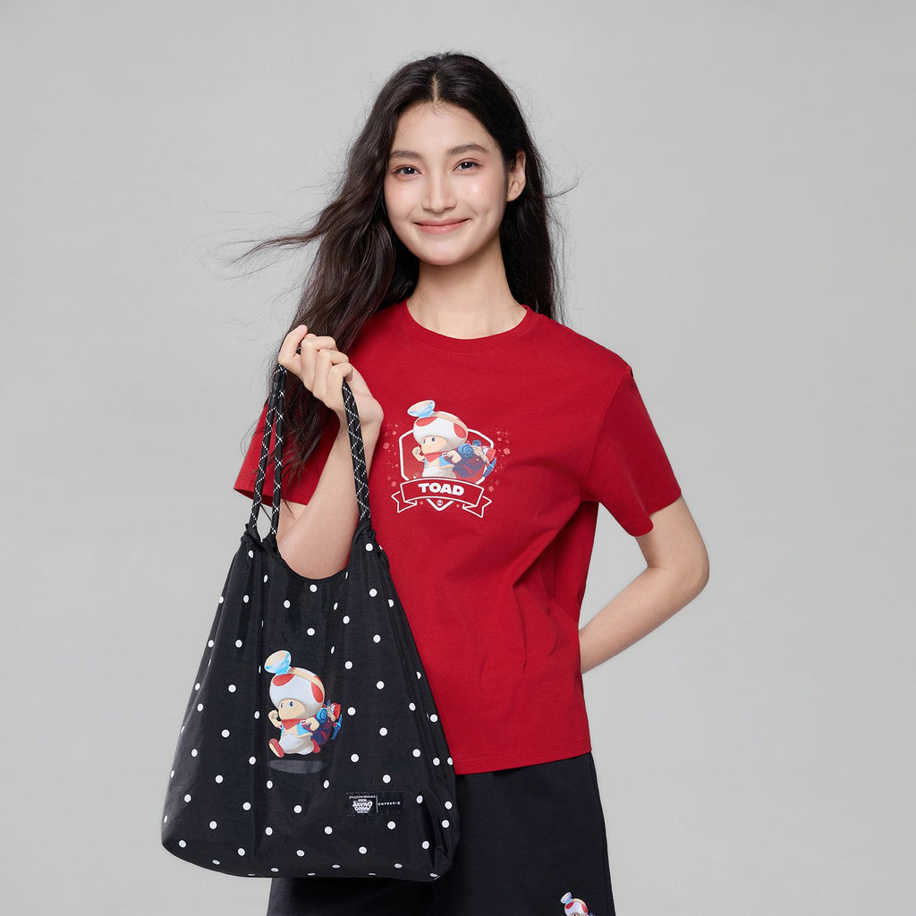 Polka Dot Polyester Tote Bag