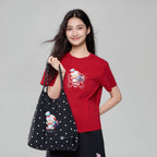 Polka Dot Polyester Tote Bag
