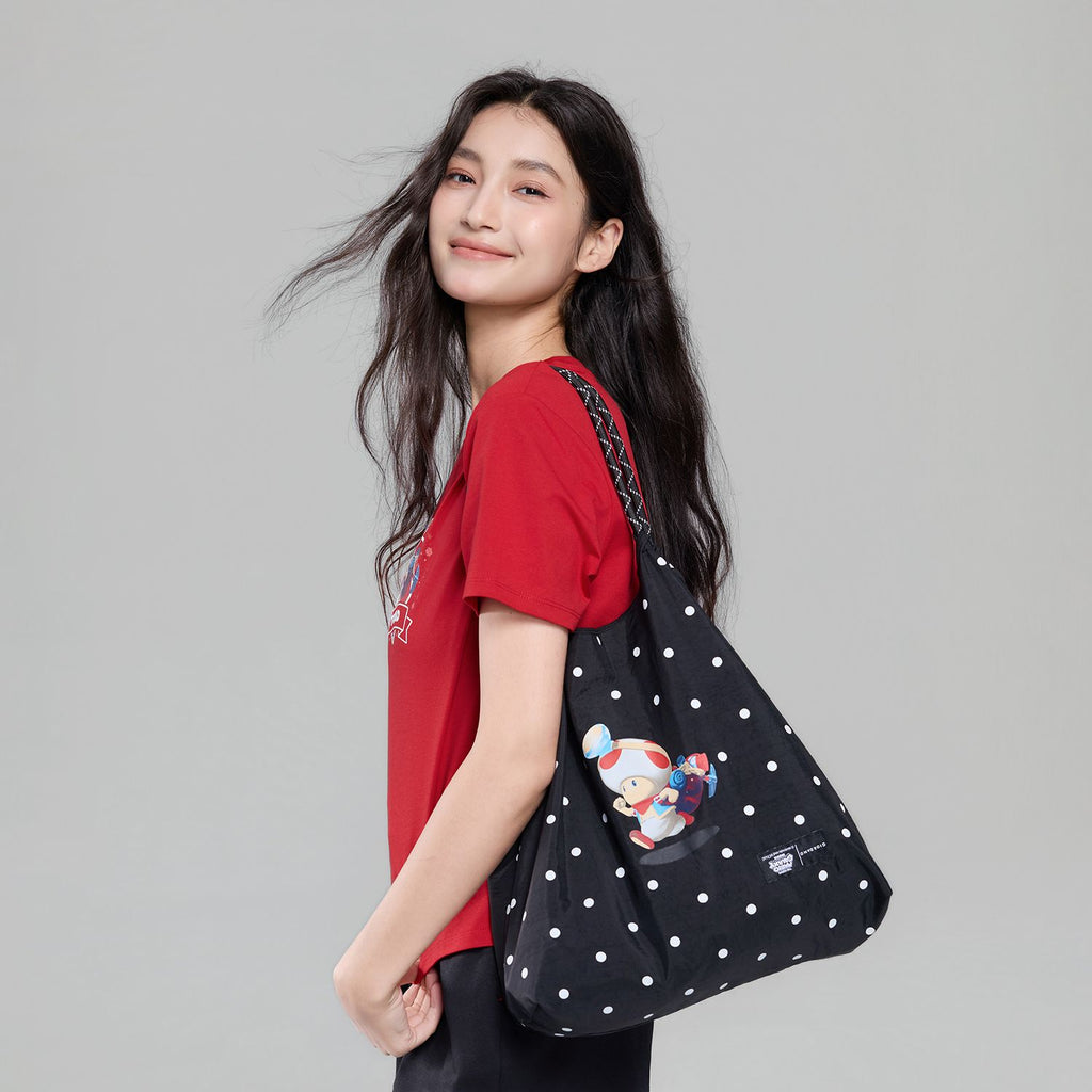 Polka Dot Polyester Tote Bag