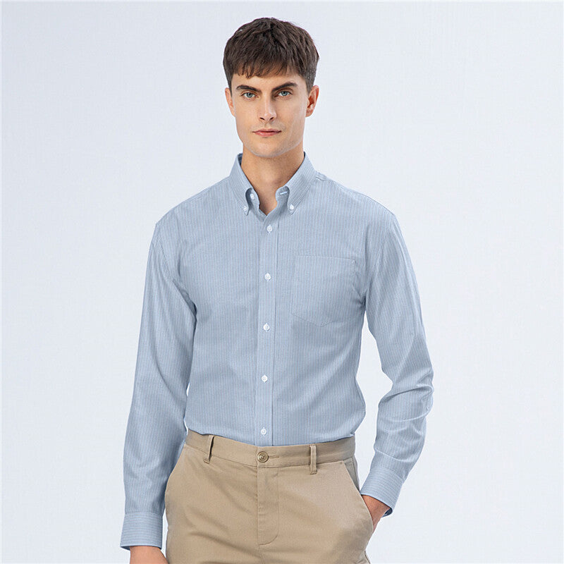Men's Oxford Pattern Wrinkle Free Shirt
