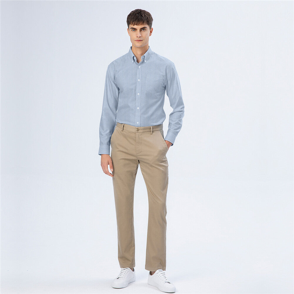 Men's Oxford Pattern Wrinkle Free Shirt