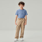Kids' Relaxed Straight Twill Cargo Pants