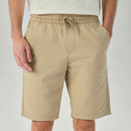 Men's Slim Peach Twill Elastic Shorts