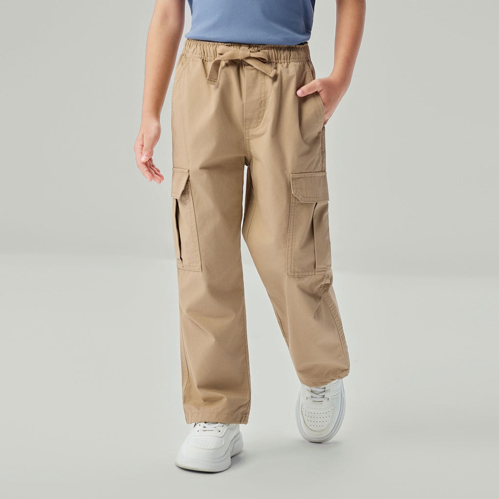 Kids' Relaxed Straight Twill Cargo Pants
