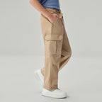 Kids' Relaxed Straight Twill Cargo Pants
