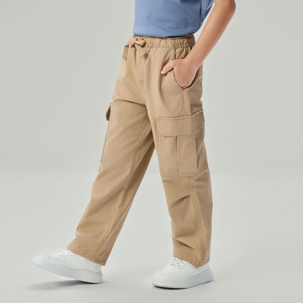 Kids' Relaxed Straight Twill Cargo Pants
