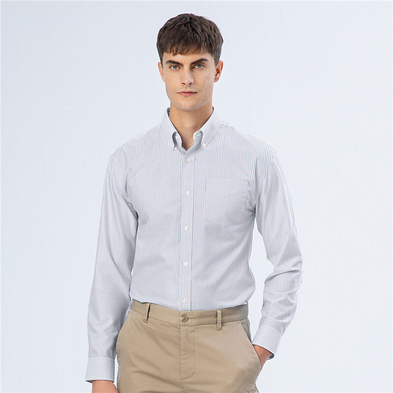Men's Oxford Pattern Wrinkle Free Shirt