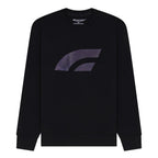 Giordano Men's Cotton Blend G-Motion Print Crew Neck Sweatshirt-Black