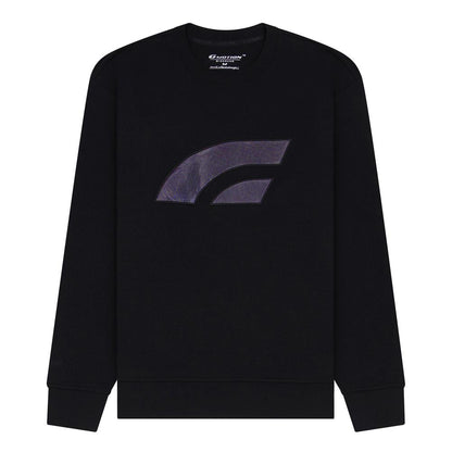 Giordano Men's Cotton Blend G-Motion Print Crew Neck Sweatshirt-Black