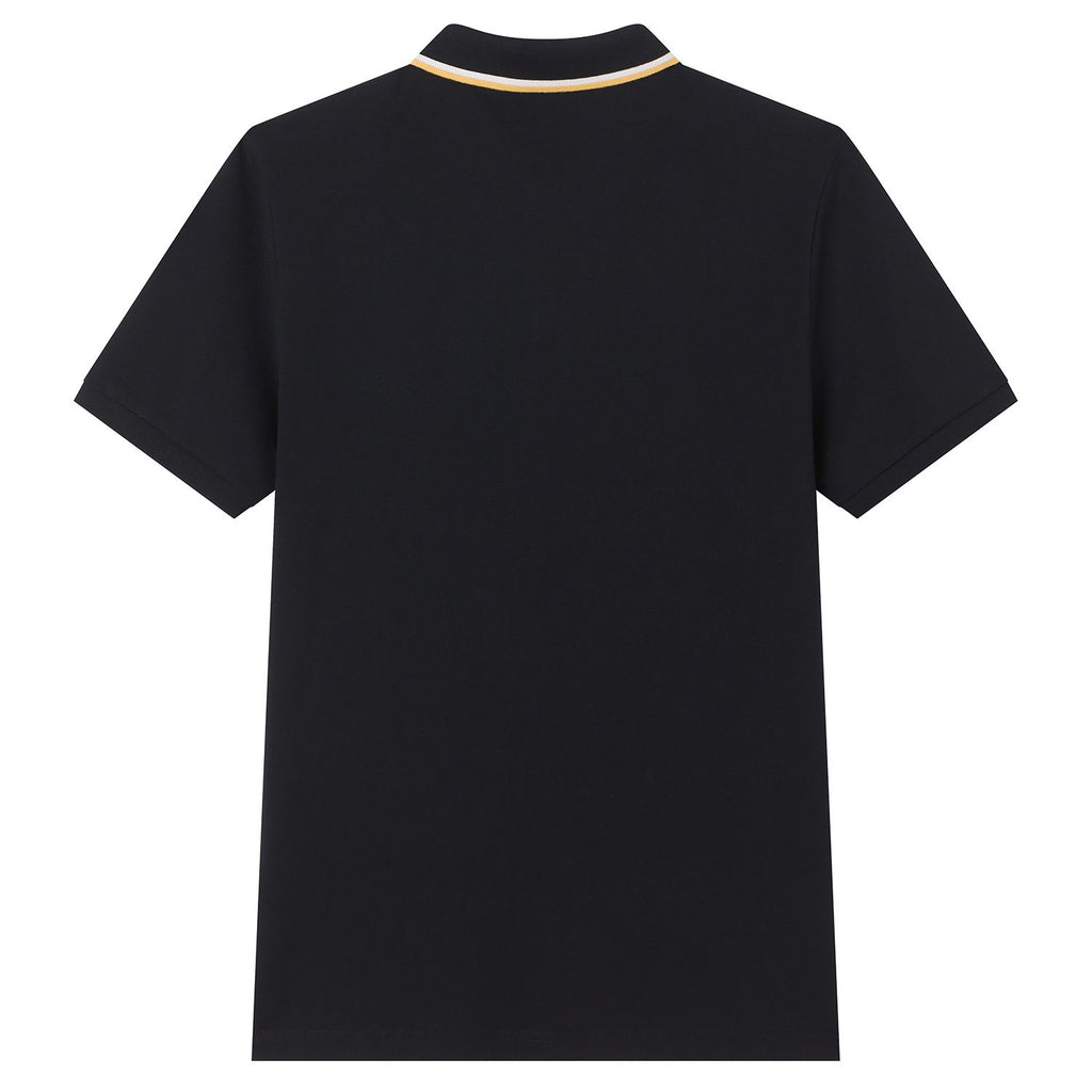 Men Slim Cotton Lycra Embroidered Polo