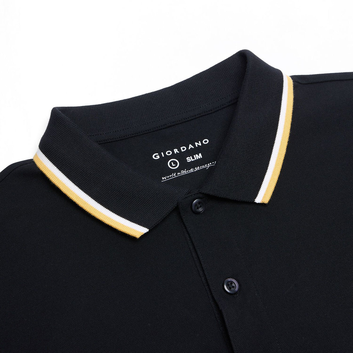 Men Slim Cotton Lycra Embroidered Polo