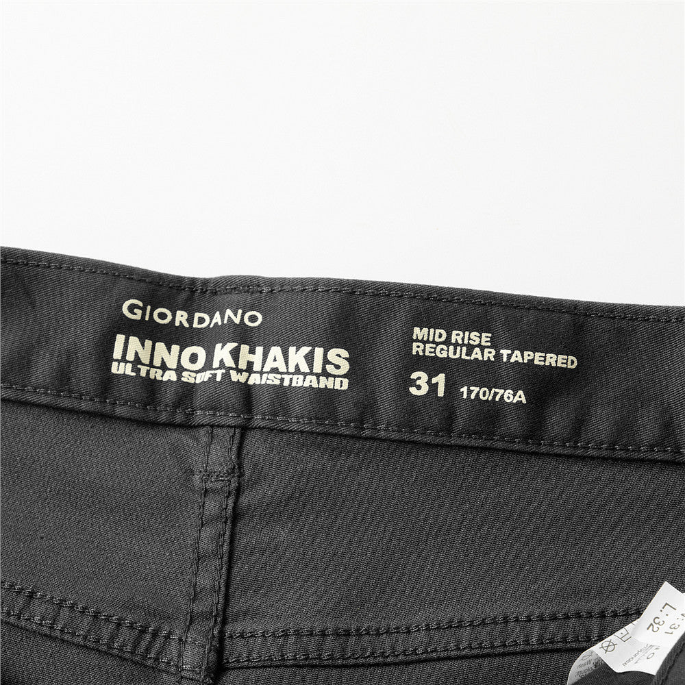 Men's Stretchy Mid Rise Khakis