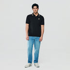 Men Slim Cotton Lycra Embroidered Polo
