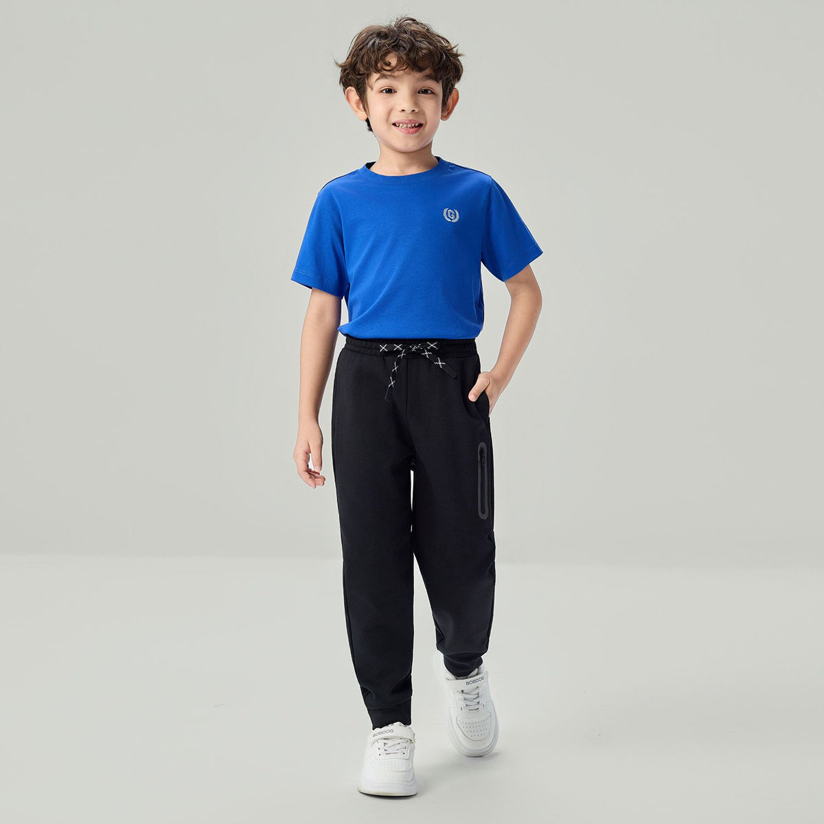 Kid's Regular Taper Stretch Interlock Jogger with Elastic Waist