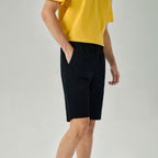 Men's Slim Peach Twill Elastic Shorts