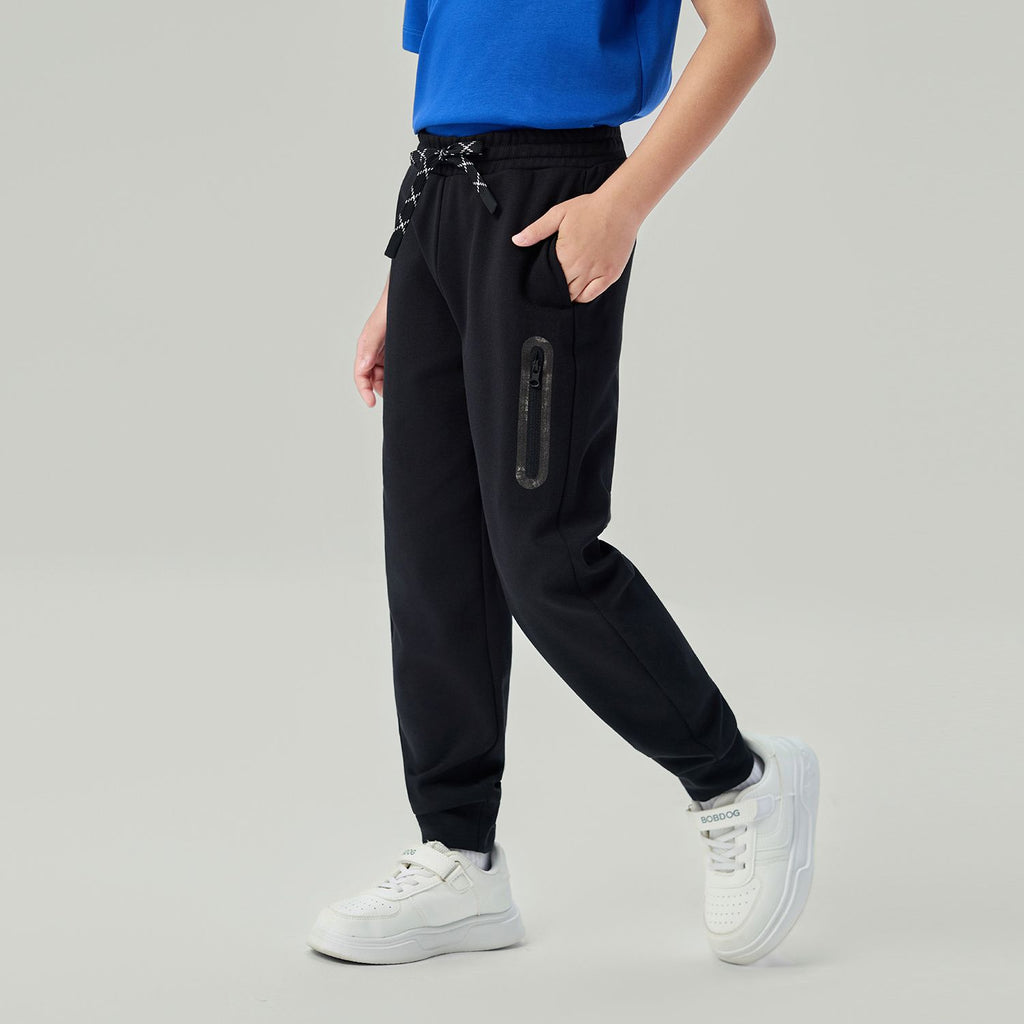 Kid's Regular Taper Stretch Interlock Jogger with Elastic Waist