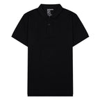 Giordano Men's Cotton Lycra Pique Slim Fit Polo-Black