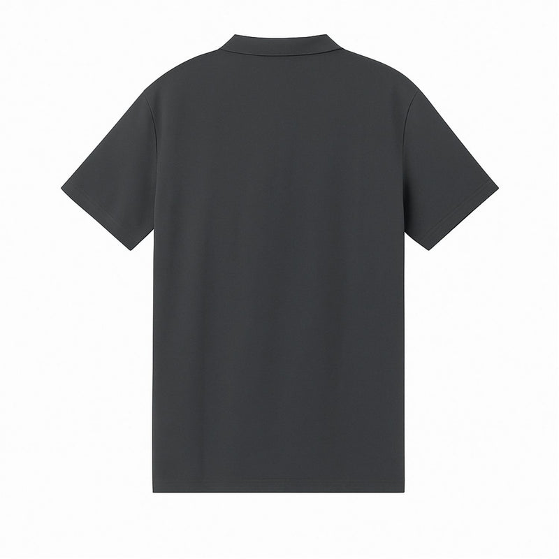 Men’s Slim Solid Pique Polo with Flat Knit Collar & Soft Finish