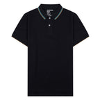 Giordano Men's Cotton Lycra Pique Slim Fit Polo-Blue