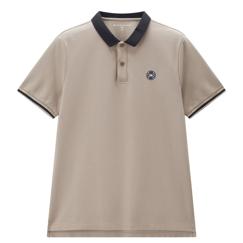 Men's Cotton Blend Pique Embroidered Polo