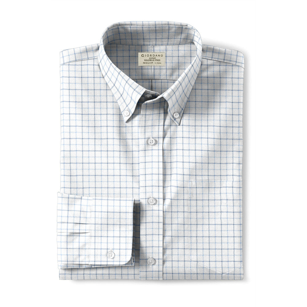 Men's Oxford Pattern Wrinkle Free Shirt