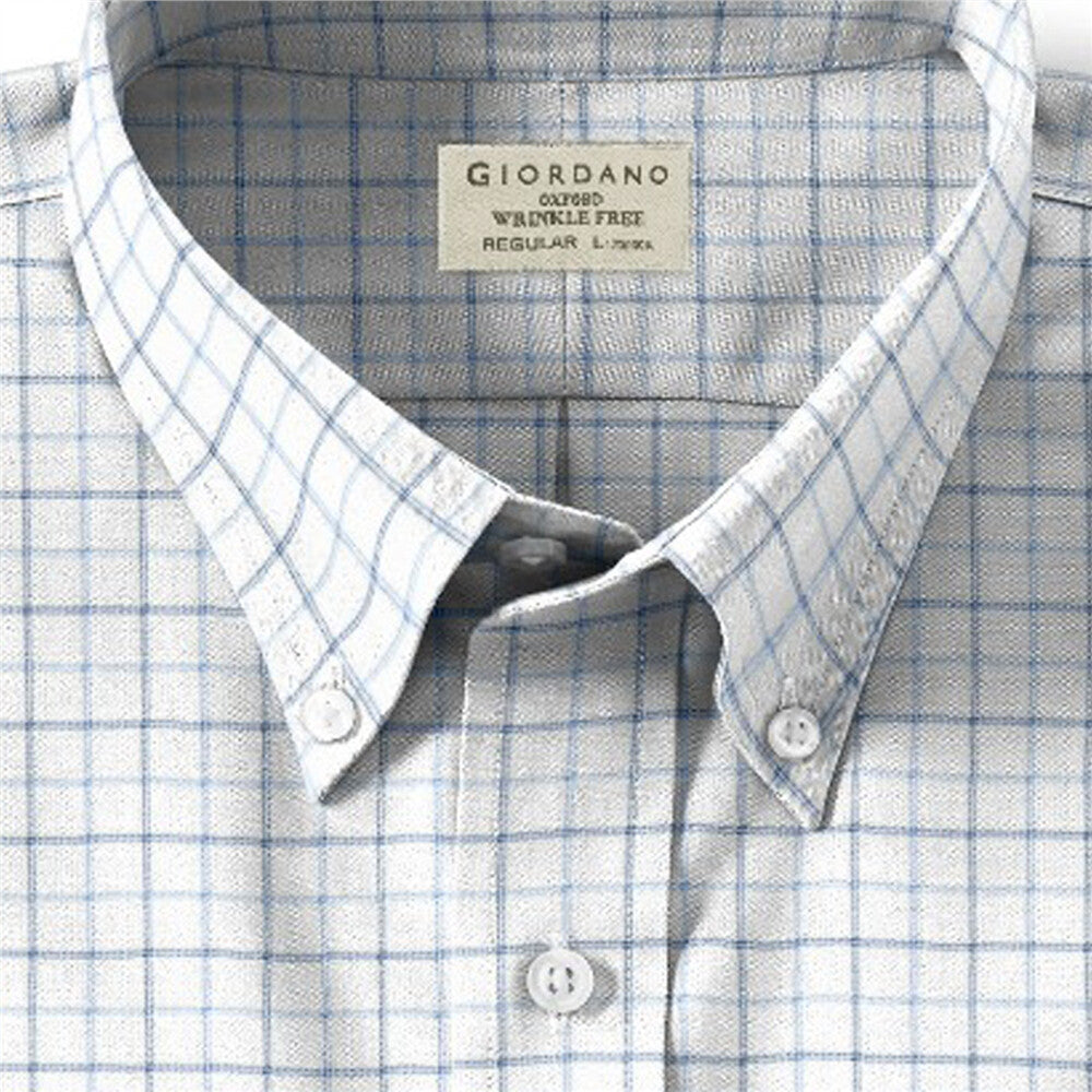 Men's Oxford Pattern Wrinkle Free Shirt