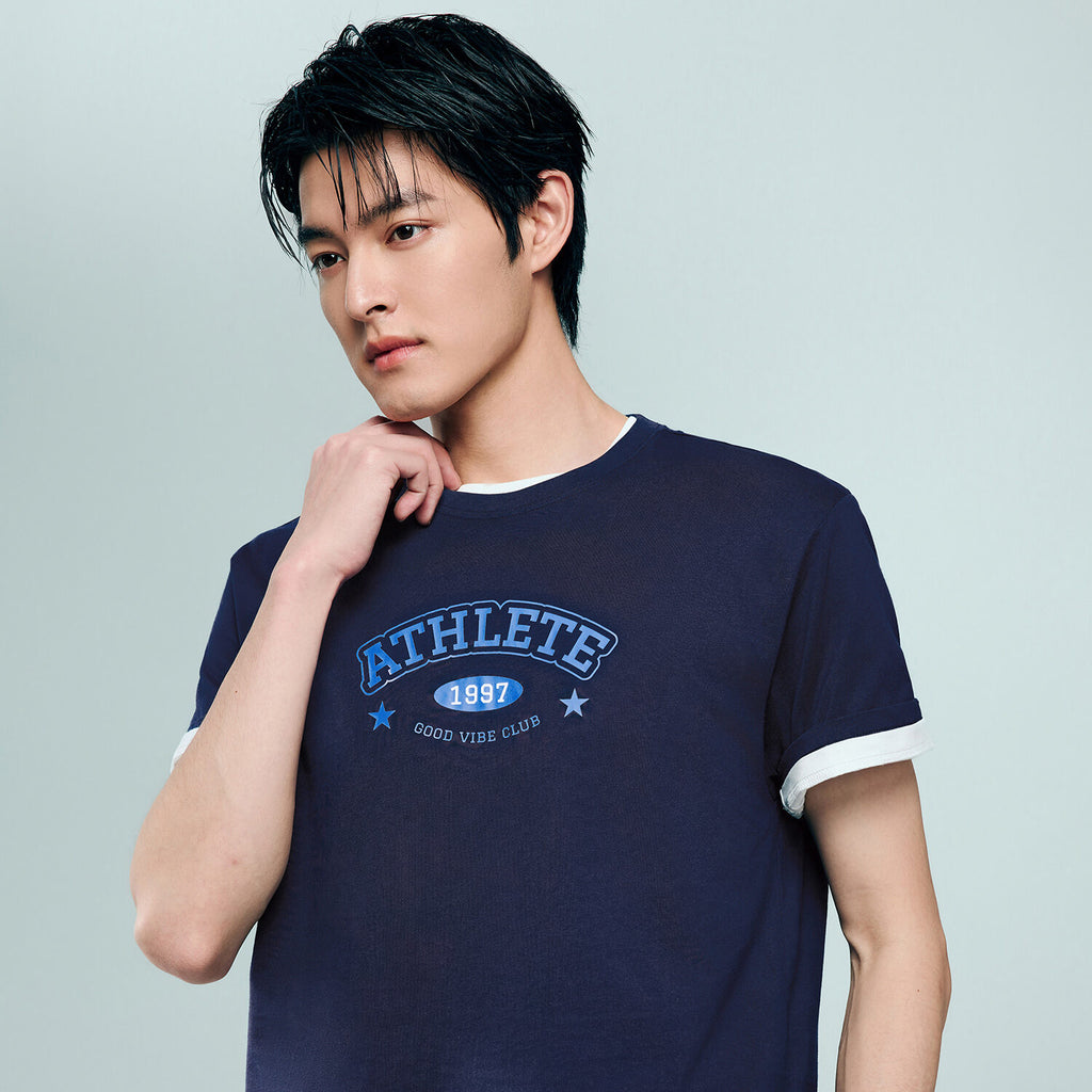 Men's Cotton Jersey Crew-Neck Print Tee | Online Exclusive