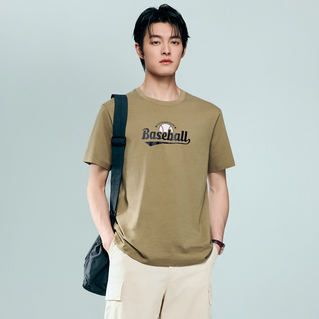 Men's Cotton Jersey Crew-Neck Print Tee | Online Exclusive
