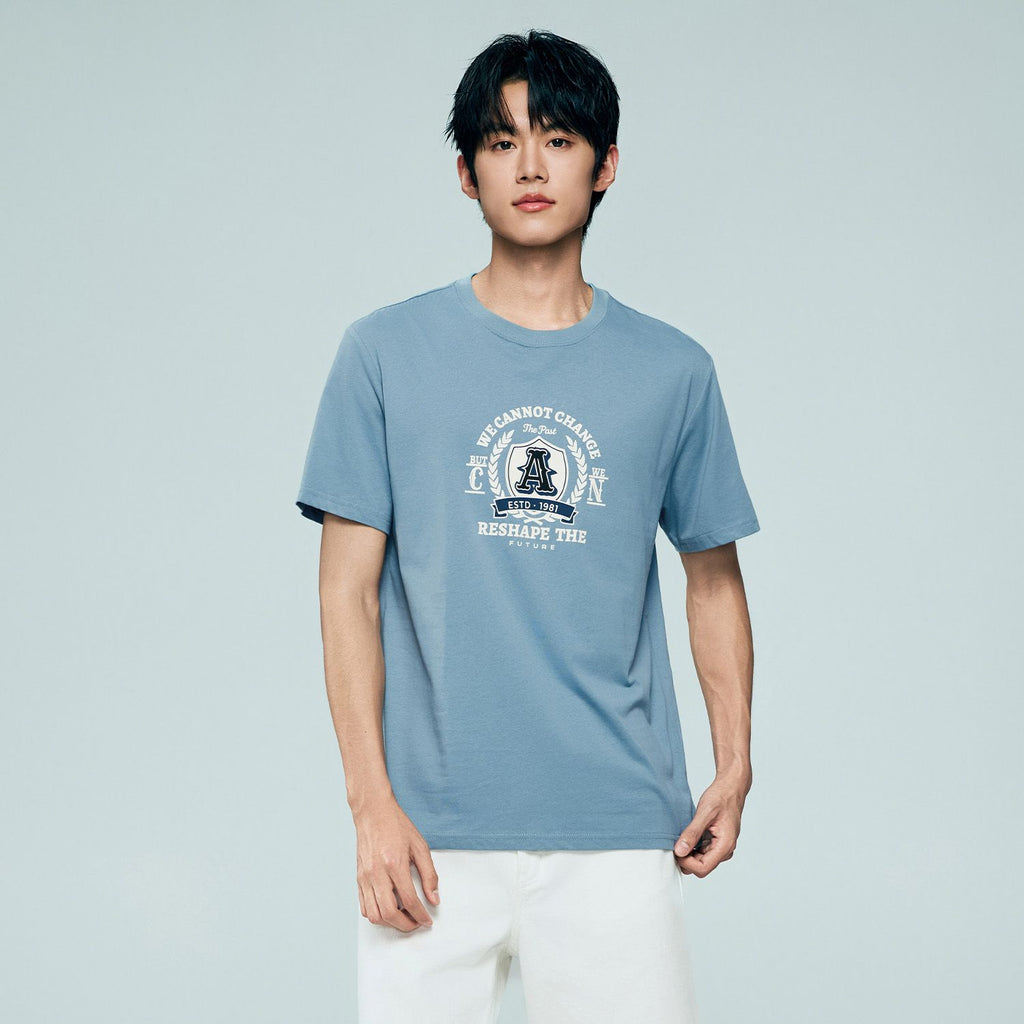 Men Regular Cotton Graphic Crew Tee | Online Exclusive