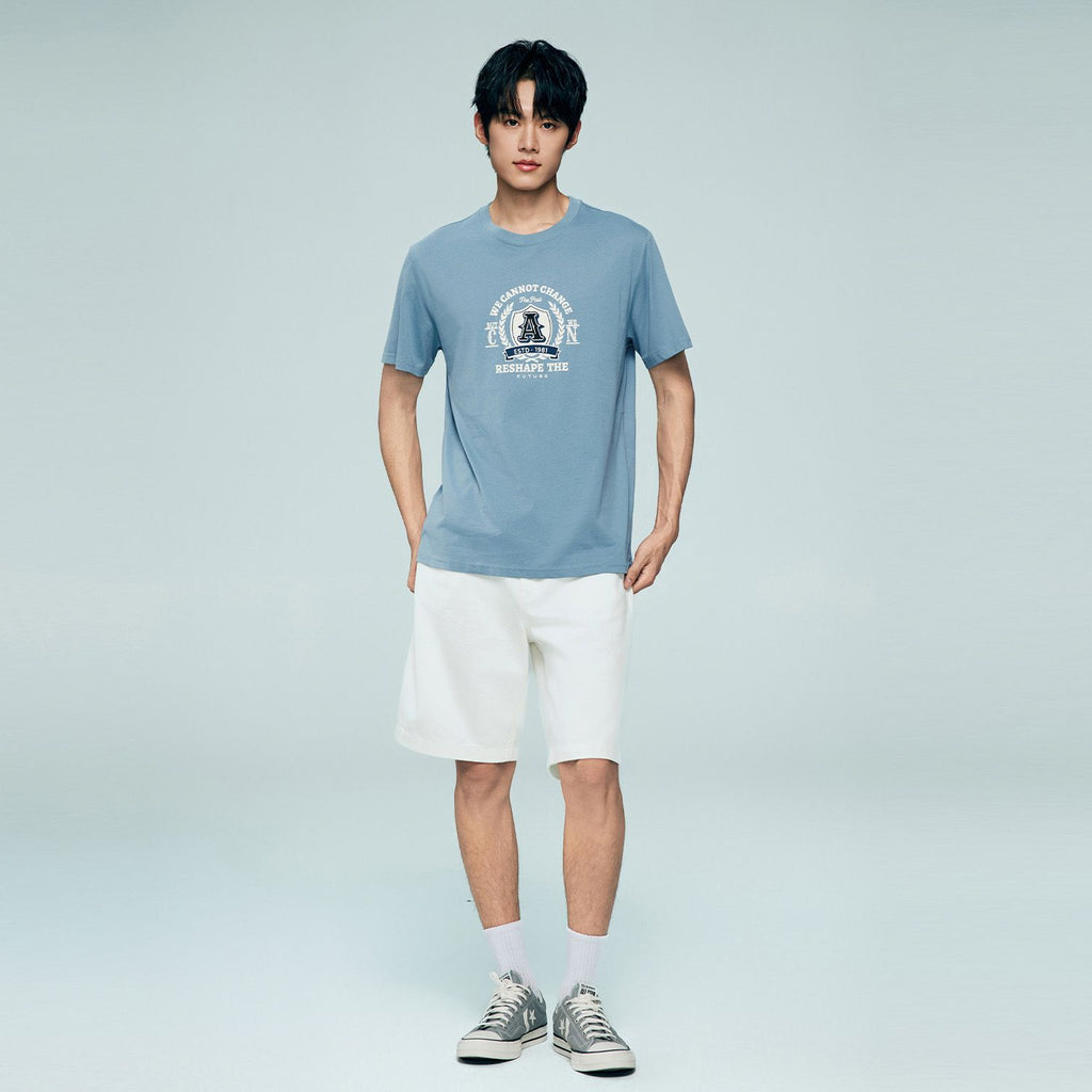 Men Regular Cotton Graphic Crew Tee | Online Exclusive