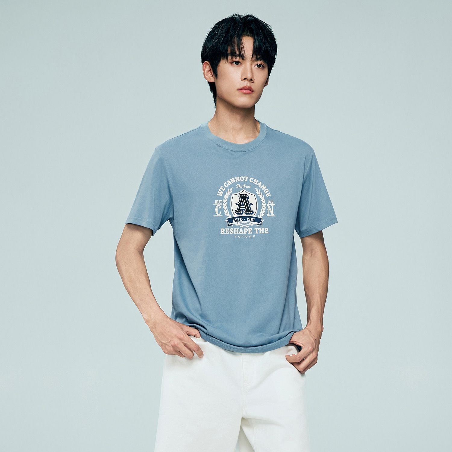Men Regular Cotton Graphic Crew Tee | Online Exclusive