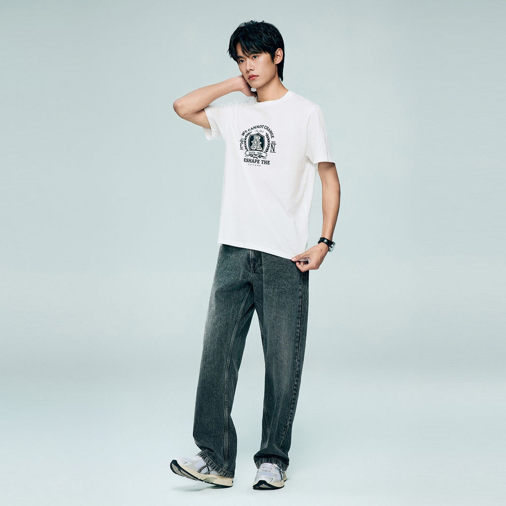 Men Regular Cotton Graphic Crew Tee | Online Exclusive