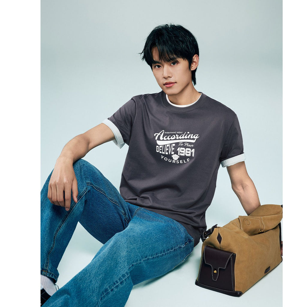 Men Regular Cotton Graphic Crew Tee | Online Exclusive
