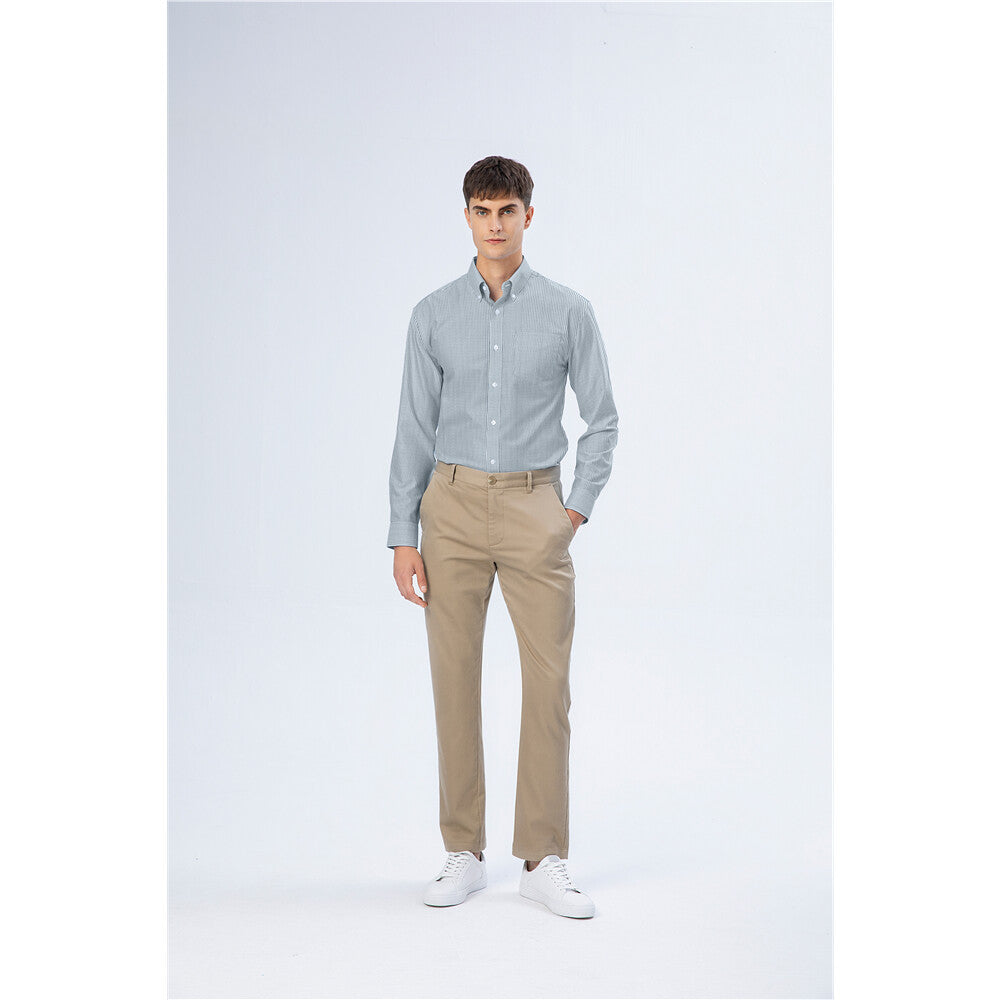 Men's Oxford Pattern Wrinkle Free Shirt